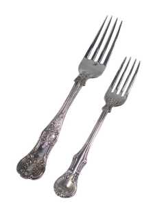 A Victorian Scottish silver fork, by Alexander Coghill, King's pattern, initialled, Glasgow 1849,...