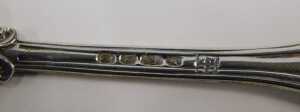A Victorian Scottish silver fork, by Alexander Coghill, King's pattern, initialled, Glasgow 1849,... - 3