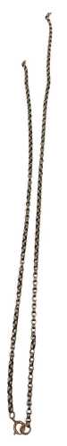 A curb link neck chain, with 9ct gold stamped linked clip clasp. (AF)