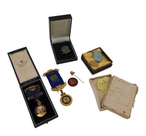 A Royal Antediluvian Order of the Buffaloes medal, from the Amesbury Lodge number 1467, together...