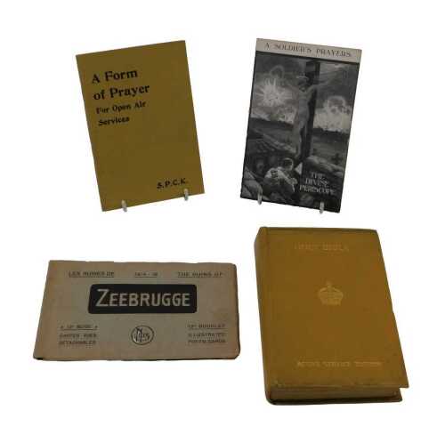 Soldier's Prayer pamphlet, issued by the Church Army Press during World War I, together with...