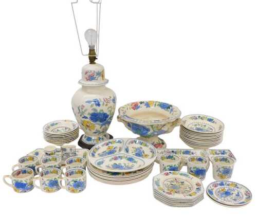 Various Mason's ironstone Regency pattern dinner ware, table ware, etc., to include a table lamp,...