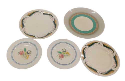 Various Susie Cooper teaware, to include floral pattern saucer, various Bracken pattern plates,...