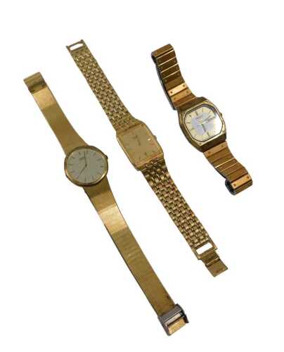 A Seiko quartz gentleman's wristwatch, with baton numerals and pointers, 3cm diameter dial, in...