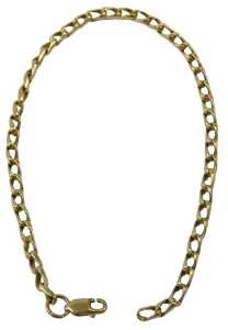 A fancy link bracelet, yellow metal stamped 750 to clasp, 22cm long, 4.9g.