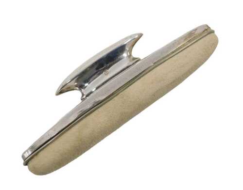 A George V silver Art Deco nail buffer, with inverted handle, by Goldsmith & Silversmith's...