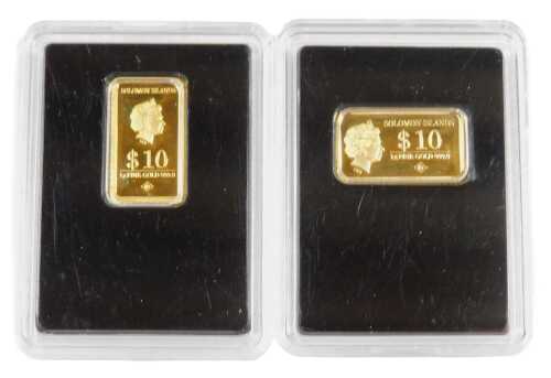 An Elizabeth II 24ct gold commemorative ingot, marked 2015 Paris, in proof casing, marked...