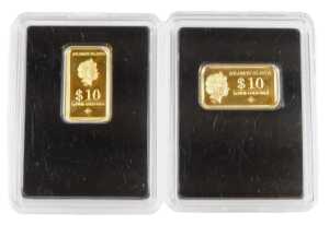 An Elizabeth II 24ct gold commemorative ingot, marked 2015 Paris, in proof casing, marked...