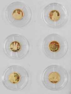 An Elizabeth II 14ct gold British Landmarks Icons of a Nation coin set, comprising six proof... - 2