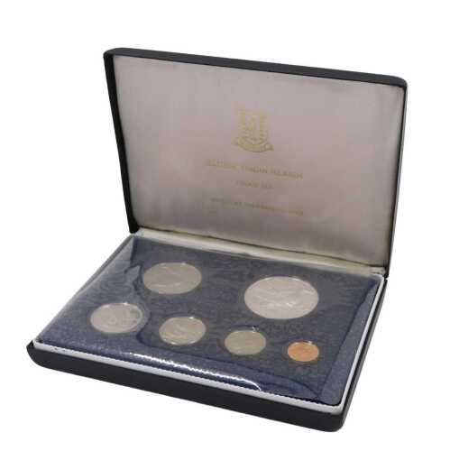 A British Virgin Islands proof coin set, 1974, in outer case, with paperwork and box.