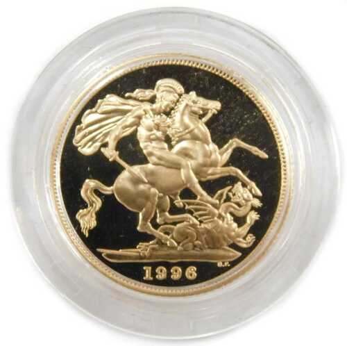 An Elizabeth II proof full gold sovereign, dated 1996.