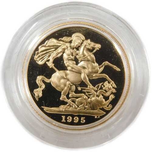 An Elizabeth II proof full gold sovereign, dated 1995.