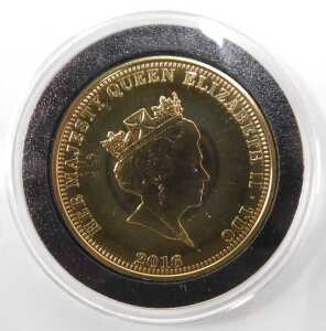 An Elizabeth II 90th birthday 22ct gold proof two pound coin, in Jubilee Mint case, with... - 3