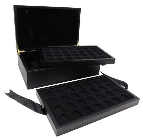 A Harrington & Byrne presentation coin case, for the gold sovereign collection, lacking contents.