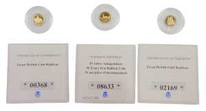 A 14ct gold Great British Gold Replicas proof coin Queen Victoria, and a further Fifty Years...