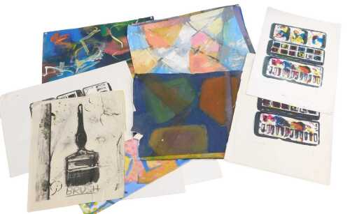 David Yoell (1950-2015). Various works, Wizard, other acrylics, a quantity of scenes, large...