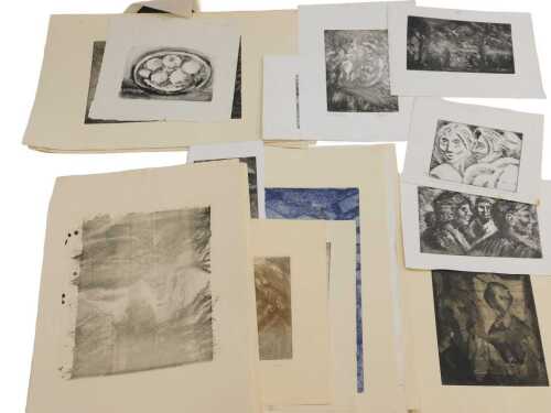 David Yoell (1950-2015). Various engravings, still life fruits, etc., various dimensions. (1 folio)