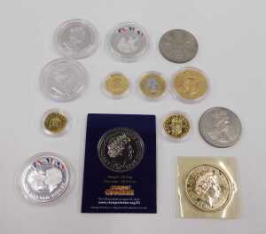 Various commemorative proof and other coins and medallions, to include 2002 Falkland Islands... - 2