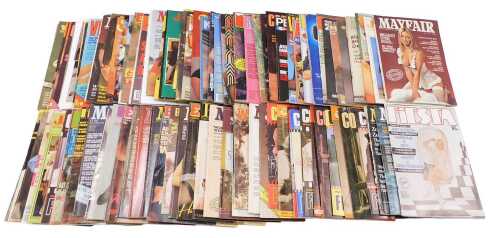 A collection of glamour magazines, to include Cheri, various Mayfair, Escort, mainly 1980s,...