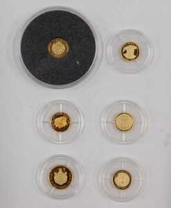 Various History of The Monarchy and other 14ct gold proof miniature coins, to include History of... - 2