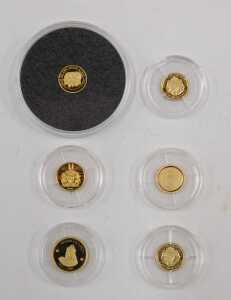 Various History of The Monarchy and other 14ct gold proof miniature coins, to include History of... - 3