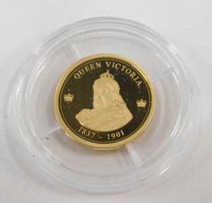Various History of The Monarchy and other 14ct gold proof miniature coins, to include History of... - 4