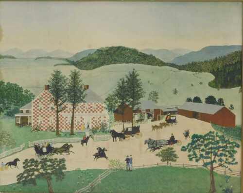After Moses. The Old Chequered House, print, 46cm x 55cm.