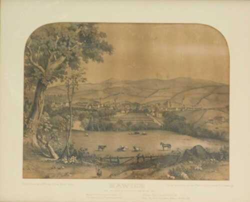 After Pringle and Martin. Hawick, black and white lithograph, titled to the mount, 37cm x 48cm.