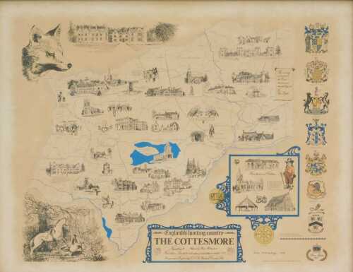England's Hunting Country The Cottesmore limited edition print, number 557/650, 38cm x 46cm.
