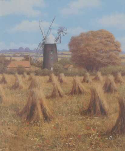 Bill Makinson (20thC). Windmills Of My Mind Autumn Harvest, artist signed limited edition print...