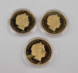 Three other gold plated commemorative coins. (3) - 2