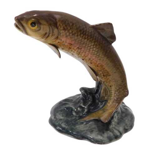 A Beswick figure of a trout, 1390, 12cm high.