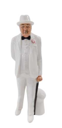 A Royal Doulton figure, Sir Winston Churchill, white suit, HN3067, 29cm high.