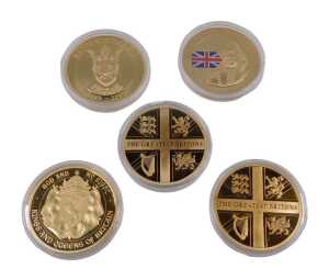 Various medallions and coins, to include Richard I, William Shakespeare, Kings and Queens of the...