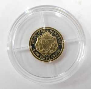 A Year of The Three Kings 14ct gold commemorative proof coin, showing George V, Edward VIII and... - 3