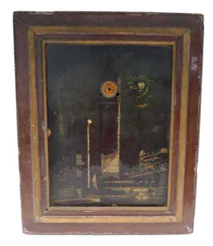 An early 20thC Big Ben picture clock, partially framed, 67cm x 50cm. (AF)