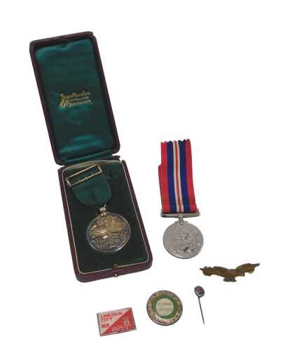 Various Ruston & Hornsby interest, a Fifty Years Faithful Service silver medal, presented to W...