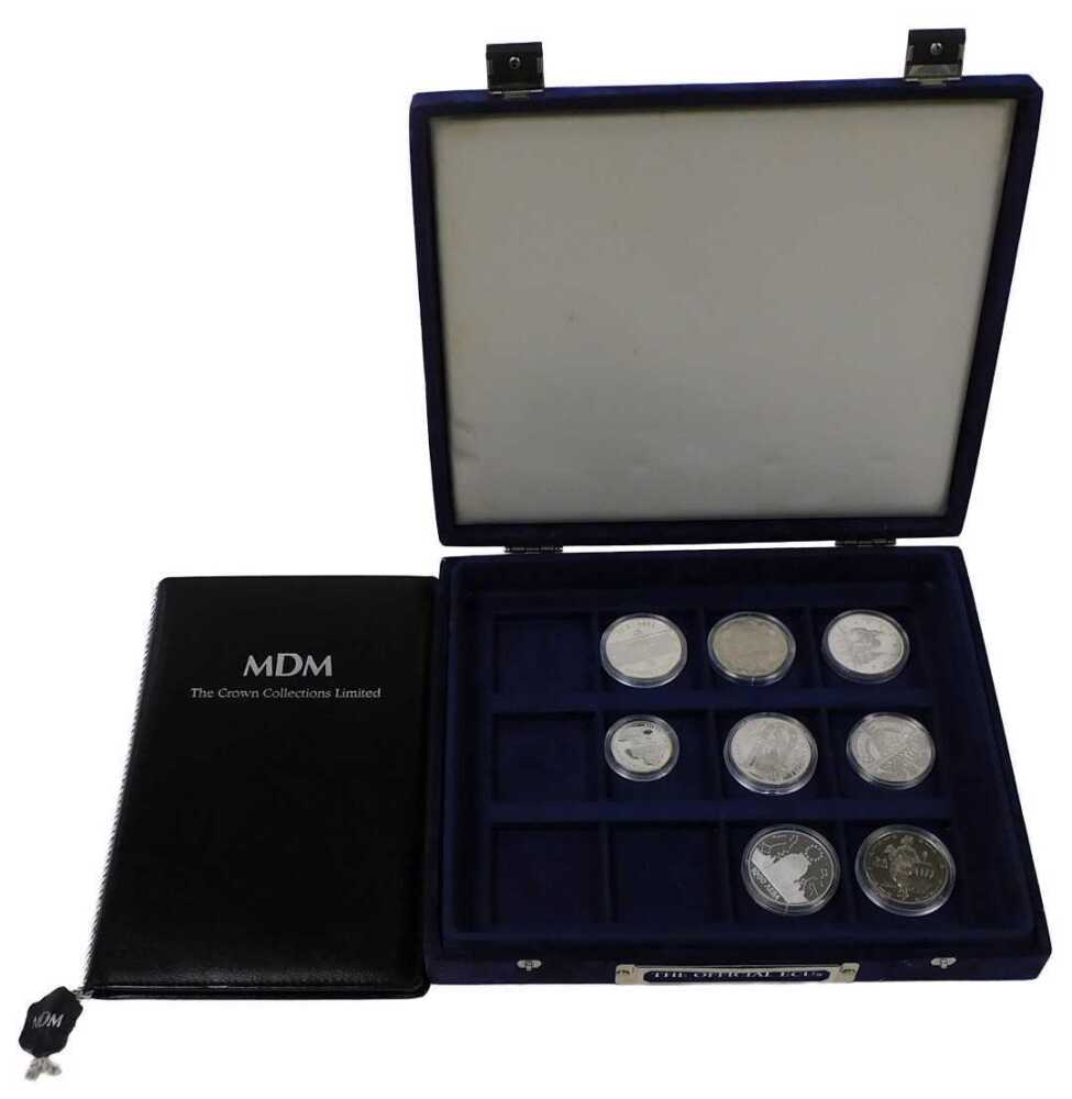 An MDM Ecu Official Commemorative Collection of proof silver and nickel ...