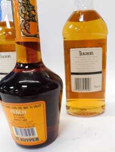 Alcohol, comprising two bottles of Teacher's Scotch whisky, 70cl, peach brandy, 50cl, and... - 3