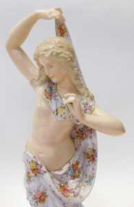 A pair of late 19thC Continental porcelain figures, modelled as Hebe beside a raven, and... - 4