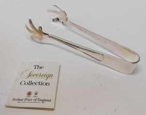 An Arthur Price Sovereign Collection silver plated twin handled ice bucket, with tongs, boxed. - 4