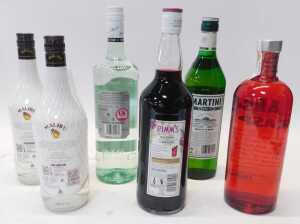 Alcohol, to include Malibu, Absolut raspberry vodka, Bacardi white rum, etc. (6) - 2