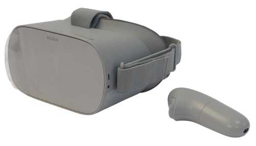 An Oculus Go standalone VR headset, 649B, boxed.