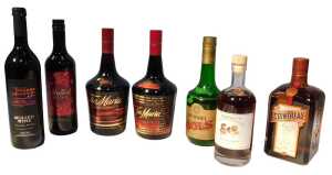 Alcohol, to include Tia Maria, Cointreau, Bols, etc. (7)