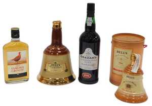 Alcohol, comprising Famous Grouse Whisky, 35cl, a bottle of Bell's Old Scotch Whisky, and...