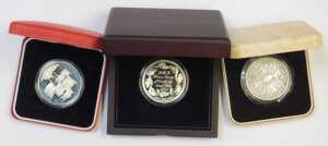A Guernsey silver five pound coin, celebrating the Royal Birth of HRH Prince George of Cambridge,... - 2