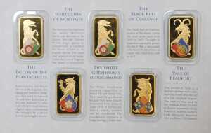 A Westminster The Queen's Beasts commemorative ingot collection, comprising ten brass and 24ct... - 3