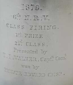 A Victorian silver beaker, of cylindrical tapering form, engraved '1879 6th N.R.V. Class Firing... - 3