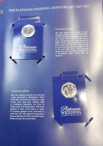 A Queen Elizabeth II fifty pence coin collection, comprising nine fifty pence coins, contained... - 5