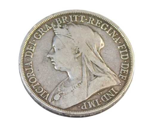 A Victorian 1895 silver crown.